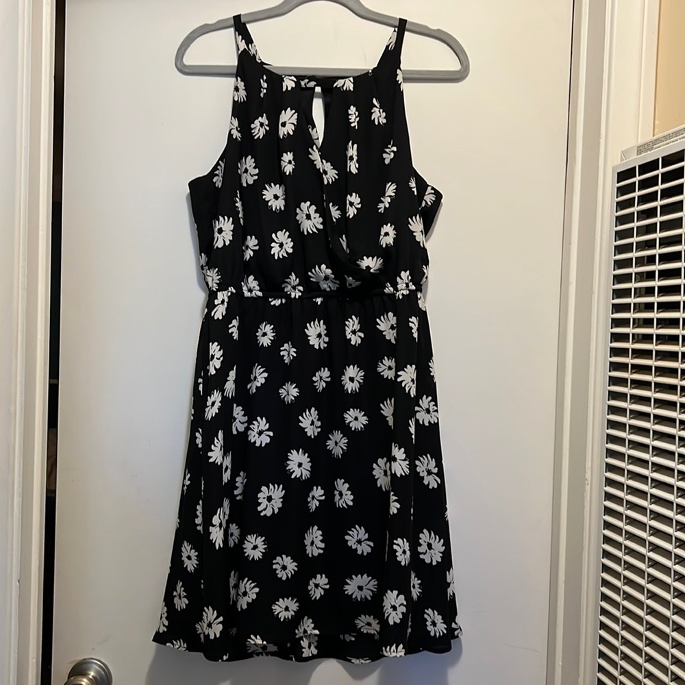 Maurices Black and White Floral Mini Dress
